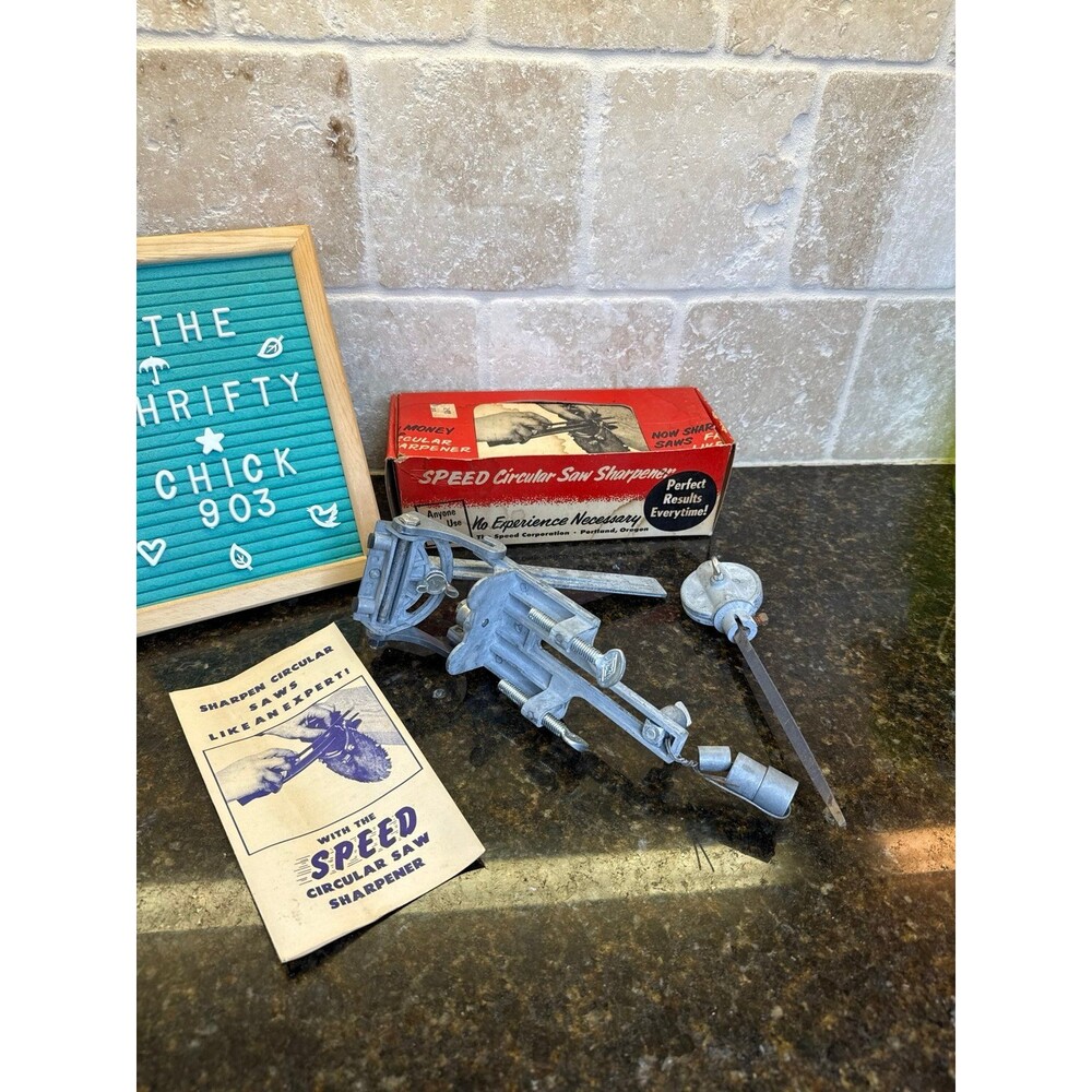 Vintage Complete Speed Tool Circular Saw Sharpener